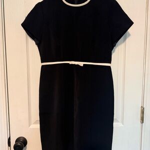 Positive Attitude Black Dress with White Accents